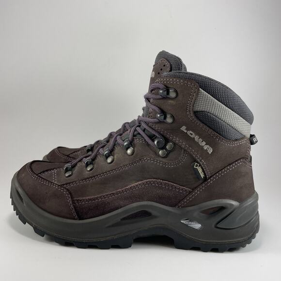 Lowa Renegade GTX Mid Hiking Boots Mid Goretex Womens Size 7.5 Purple Vibram - Picture 3 of 11